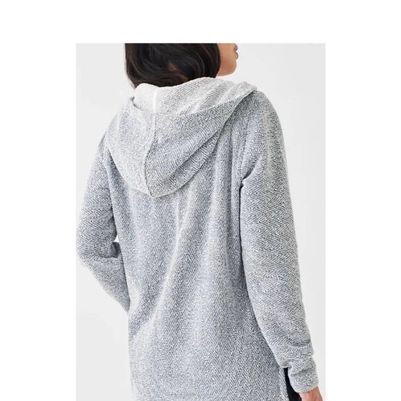 Faherty Whitewater Beach Terry Hoodie Organic Cotton Blend Sweatshirt | Medium - Picture 11 of 12